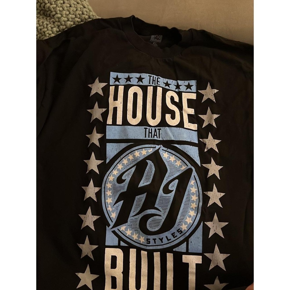 WWE Authentic AJ Styles 'The House That AJ Built' Shirt XL